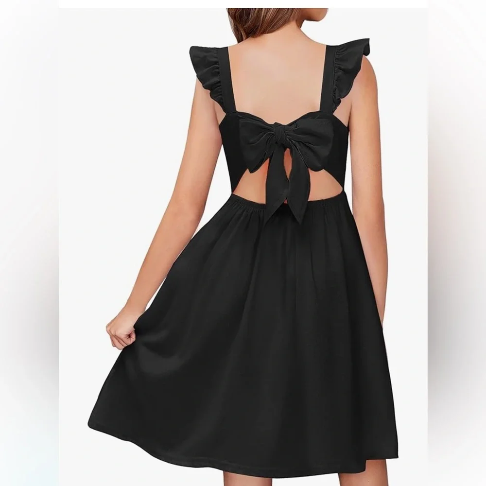 Elegant Black Ruffle Dress